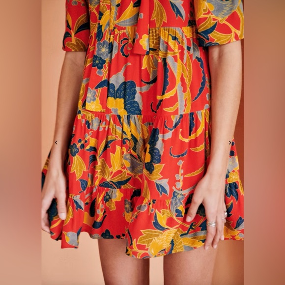 Sézane Manoa Dress - Milanese Flowers Print (NWT, FR 34 / US 2) - Picture 4 of 9